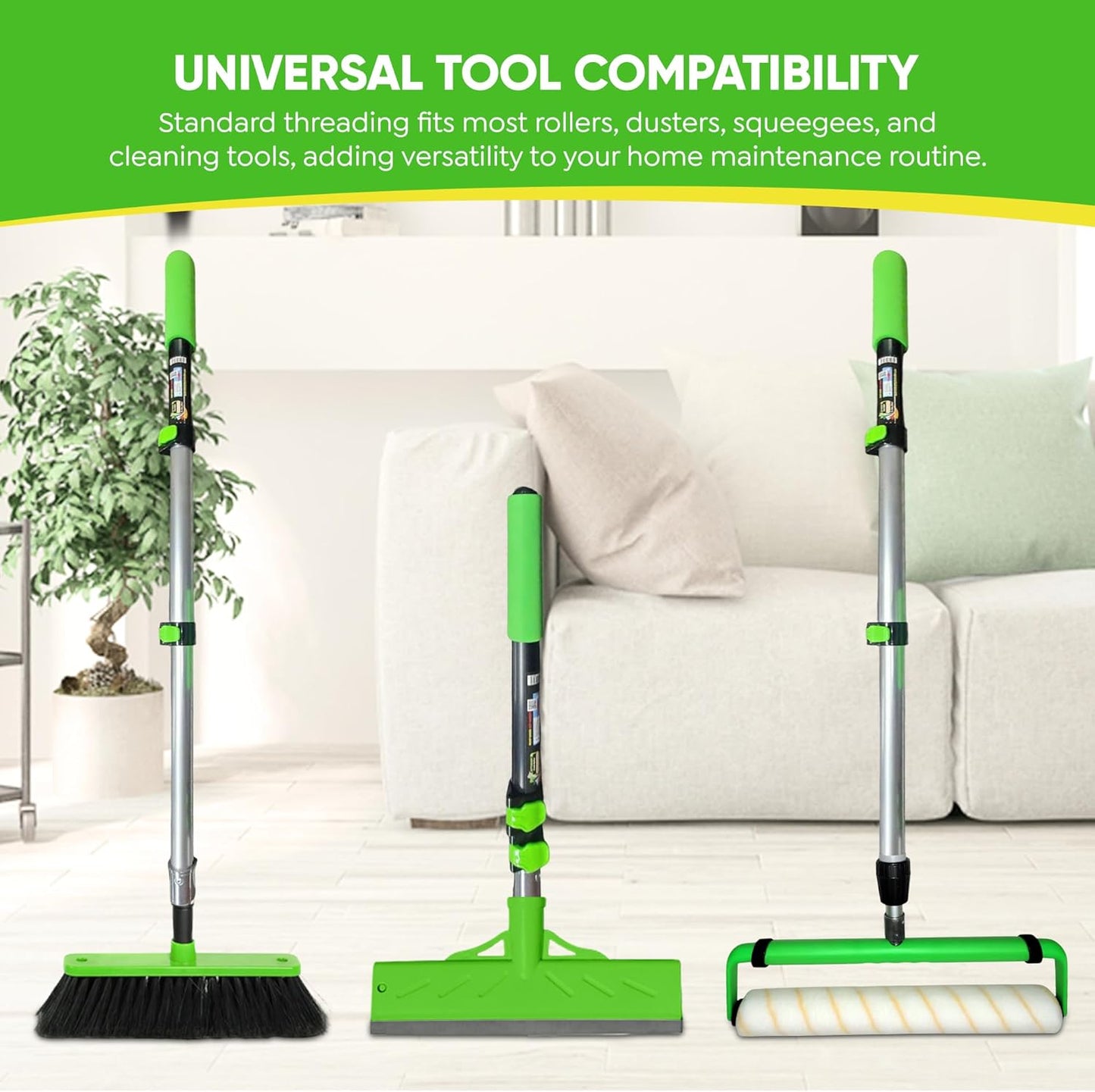 Telescopic Extension Pole for Painting – 3FT Lightweight Aluminum Telescoping Rod with Flip-Lock