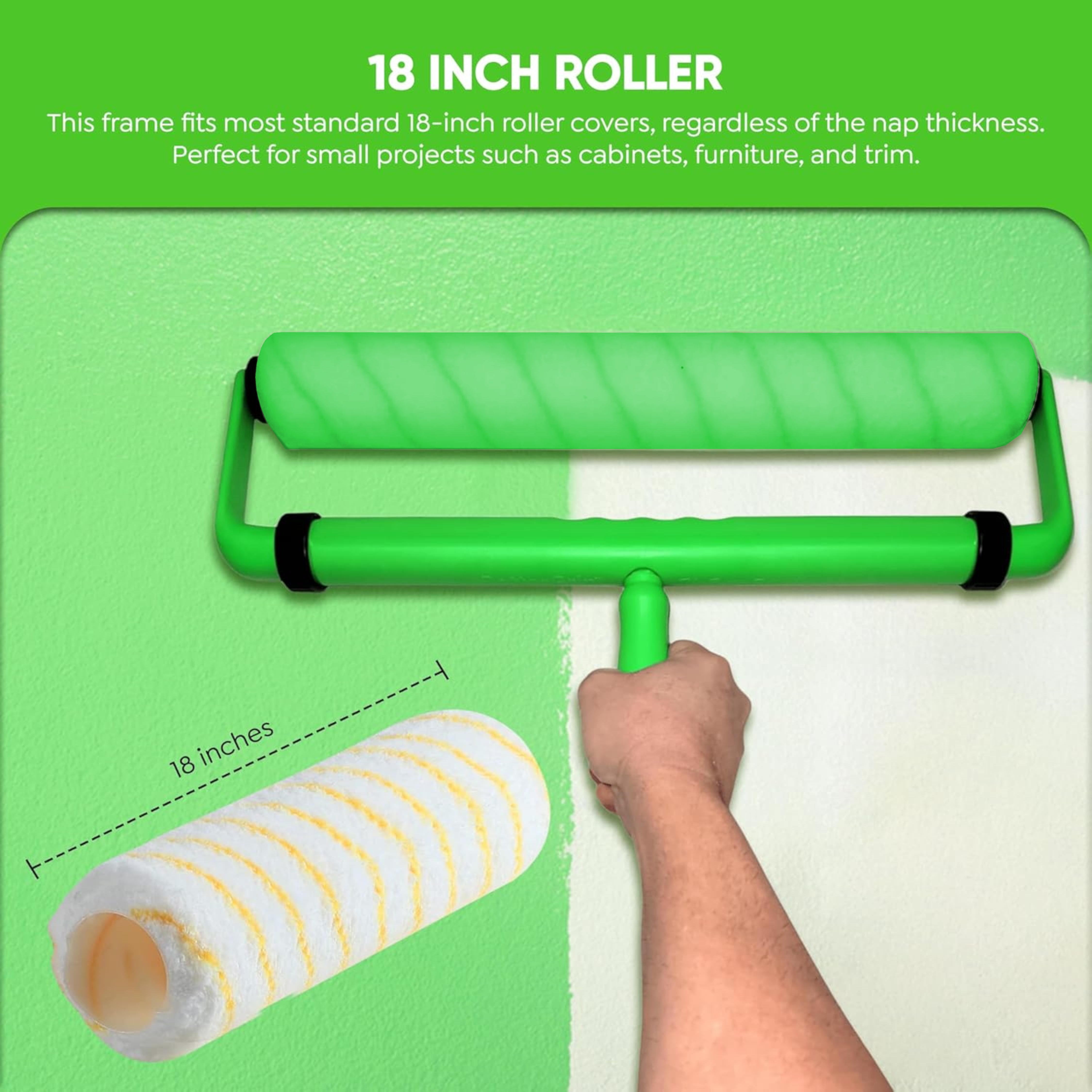 BetterGrip Paint Roller - 18-inch Paint Roller Kit - Paint Roller ...