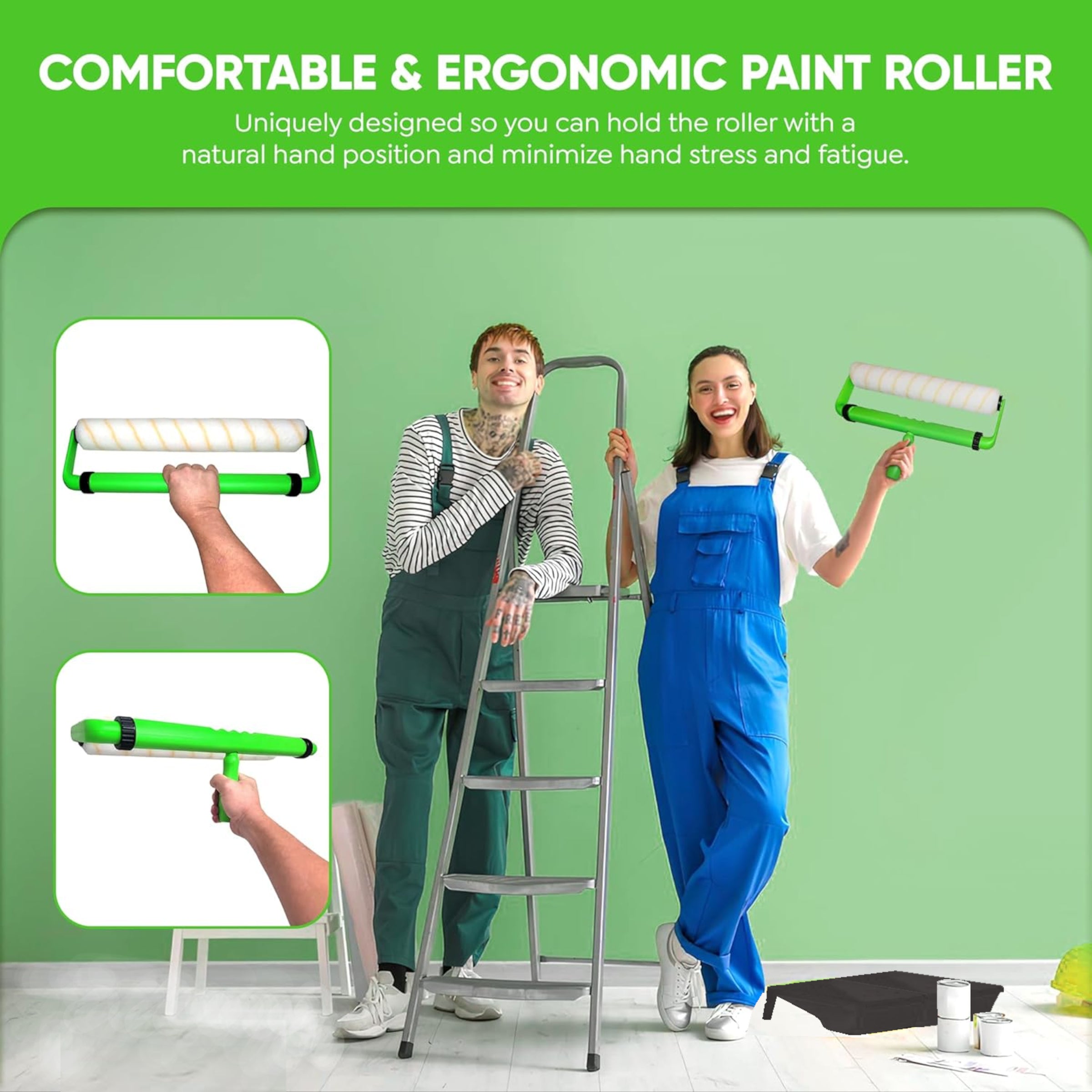 BetterGrip Paint Roller - 18-inch Paint Roller Kit - Paint Roller ...