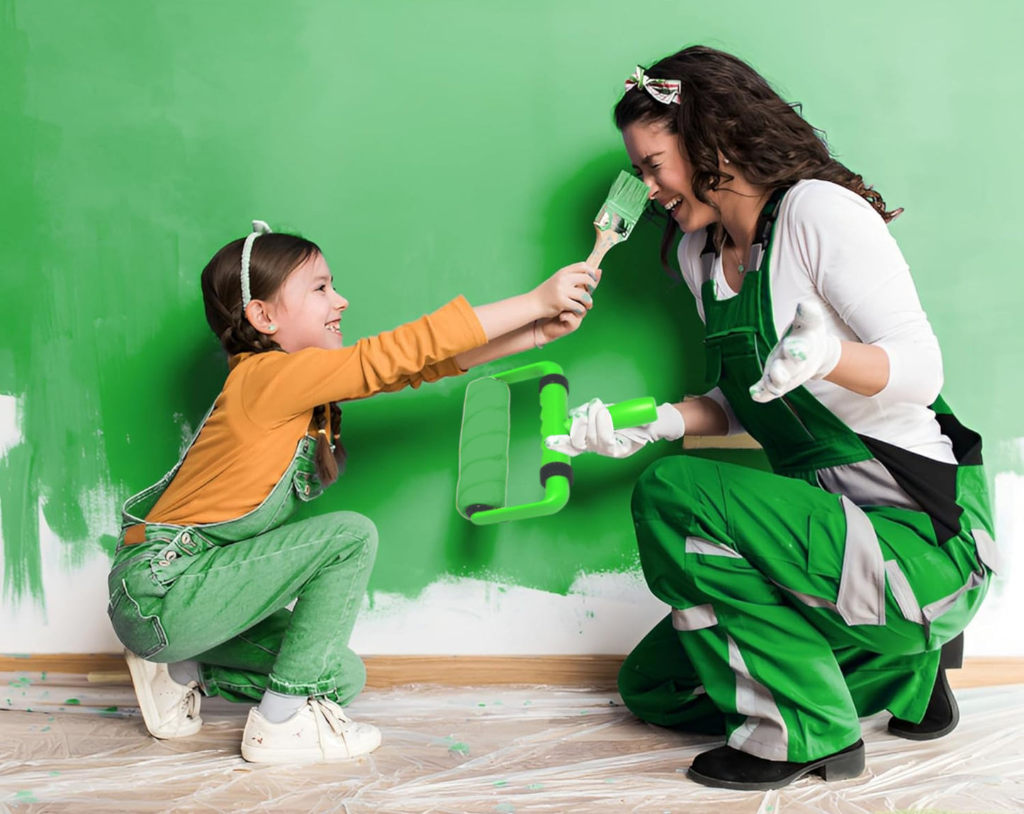 5-Piece Paint Brush Set – Angled & Flat Brushes with Durable Synthetic Bristles & Wooden Handles